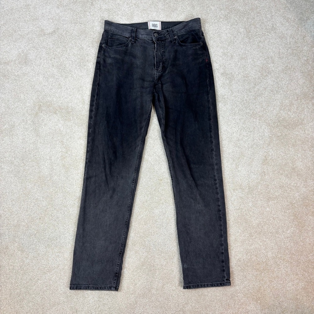 BDG Mens Vintage Slim Fit Jeans 32x34 Washed Black Faded Denim Urban Outfitters